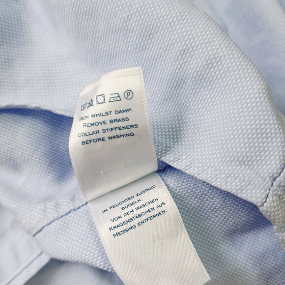 Charles Tyrwhitt Extra Slim Fit Baby Blue Button Down Dress Shirt 15 1/2 32 in - Picture 8 of 9